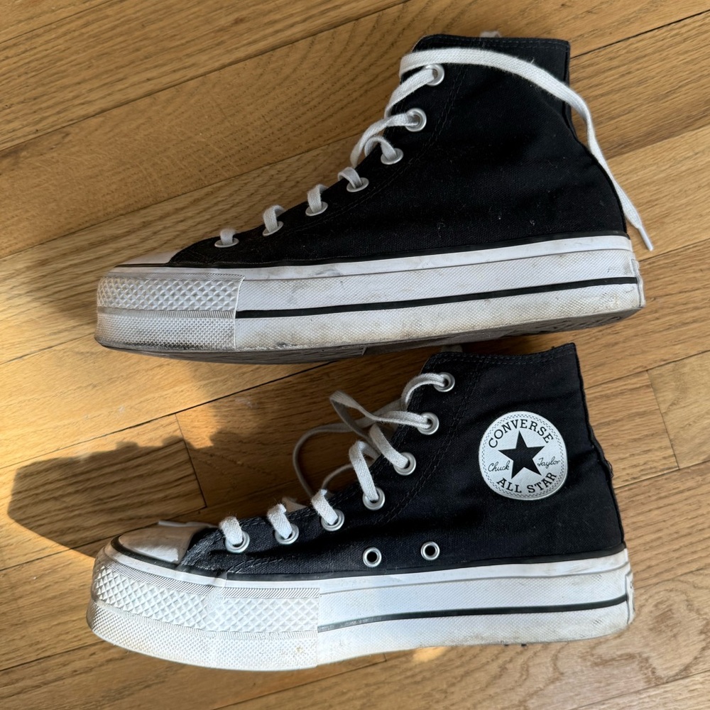 Converse Chuck Taylor All Star Lift Platform Black Sneakers - Women’s